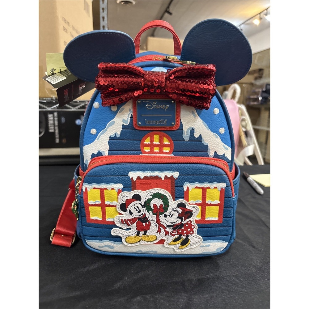 Mickey And Friends Mickey And Minnie Winter Home Loungefly Mini Backpack